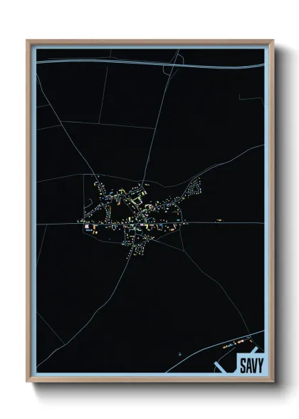 Une affiche de carte sur Savy