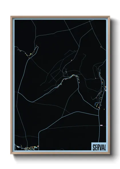 Une affiche de carte sur Serval