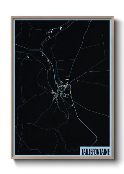 Une affiche de carte sur Taillefontaine