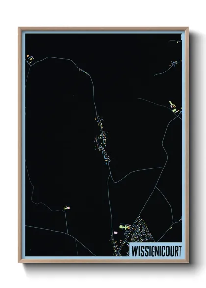 Une affiche de carte sur Wissignicourt