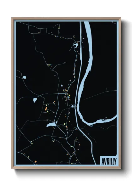 Une affiche de carte sur Avrilly