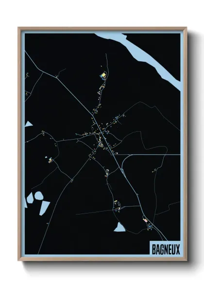Une affiche de carte sur Bagneux