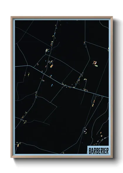 Une affiche de carte sur Barberier