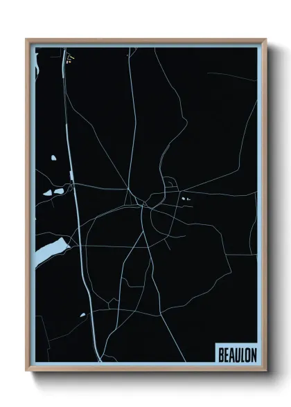 Une affiche de carte sur Beaulon