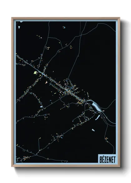 Une affiche de carte sur Bézenet