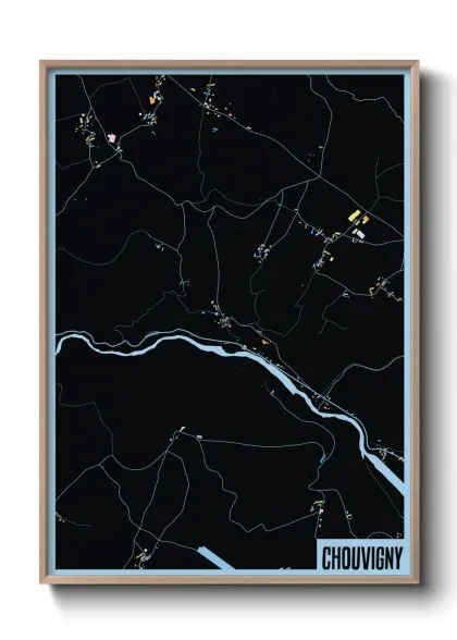 Une affiche de carte sur Chouvigny