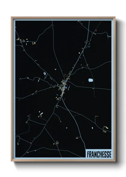 Une affiche de carte sur Franchesse