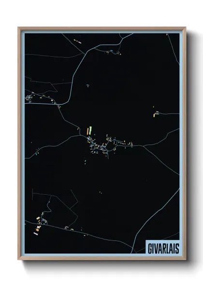 Une affiche de carte sur Givarlais