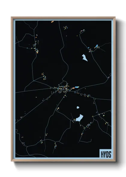 Une affiche de carte sur Hyds