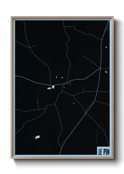 Une affiche de carte sur Le Pin