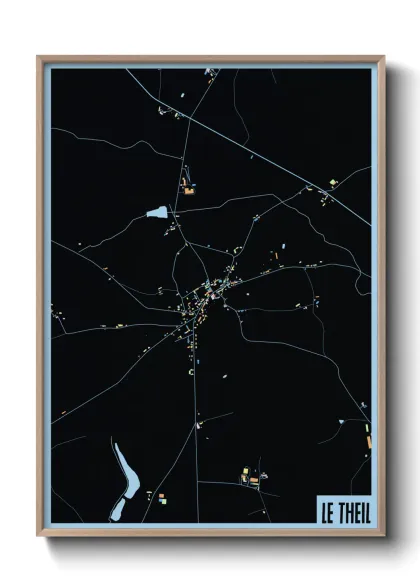 Une affiche de carte sur Le Theil