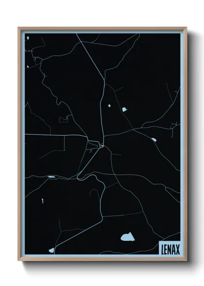 Une affiche de carte sur Lenax