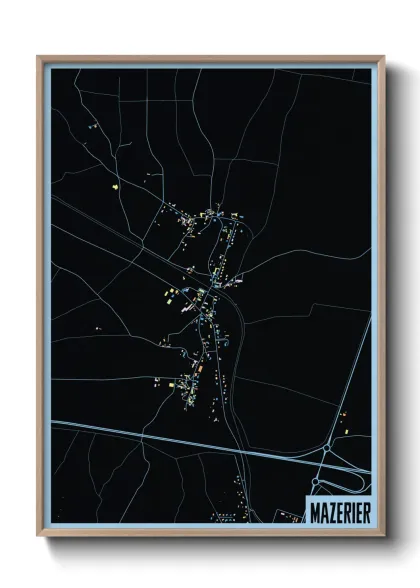 Une affiche de carte sur Mazerier