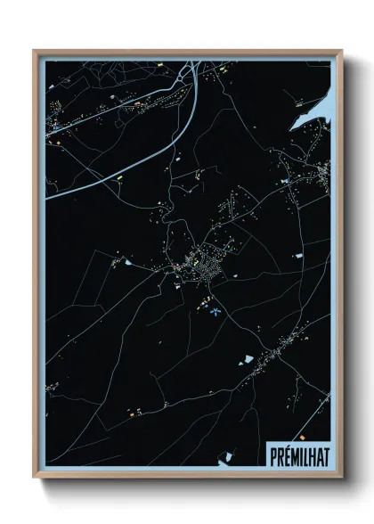 Une affiche de carte sur Prémilhat