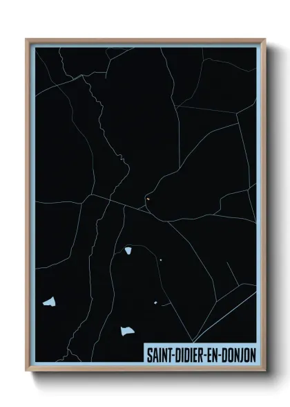 Une affiche de carte sur Saint-Didier-en-Donjon