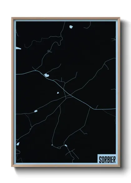 Une affiche de carte sur Sorbier
