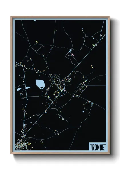 Une affiche de carte sur Tronget