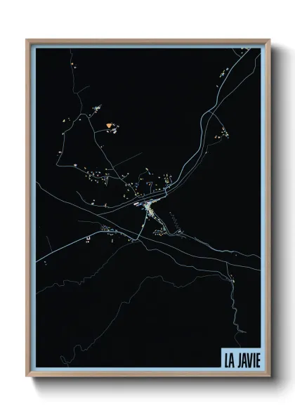 Une affiche de carte sur La Javie