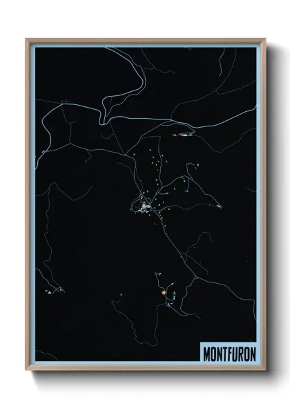 Une affiche de carte sur Montfuron