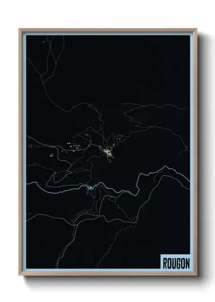 Une affiche de carte sur Rougon