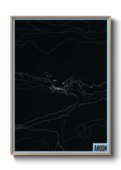 Une affiche de carte sur Andon