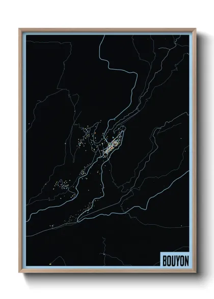 Une affiche de carte sur Bouyon