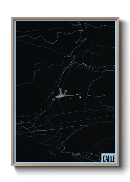 Une affiche de carte sur Caille