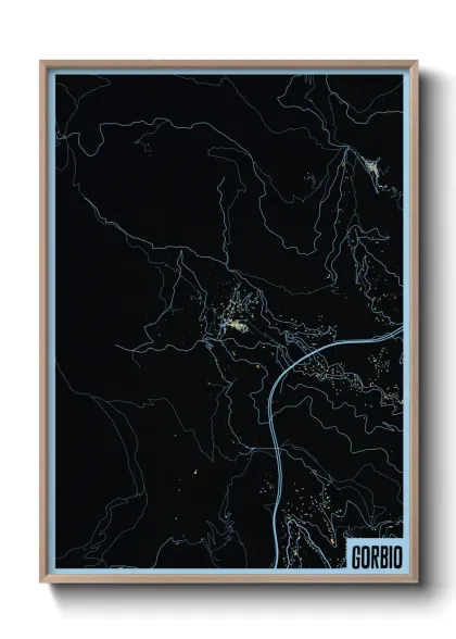 Une affiche de carte sur Gorbio