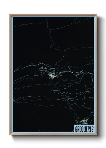 Une affiche de carte sur Gréolières