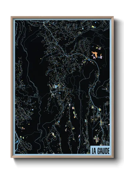 Une affiche de carte sur La Gaude