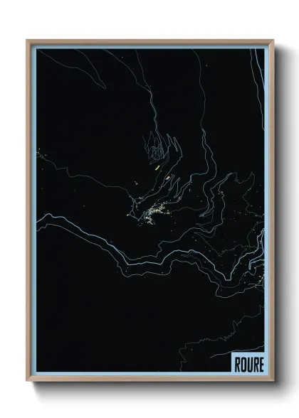 Une affiche de carte sur Roure