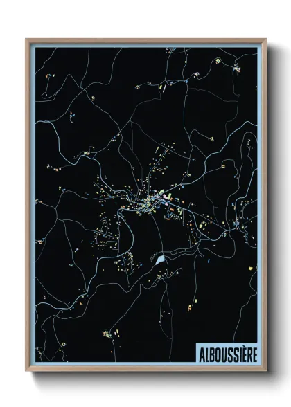 Une affiche de carte sur Alboussière