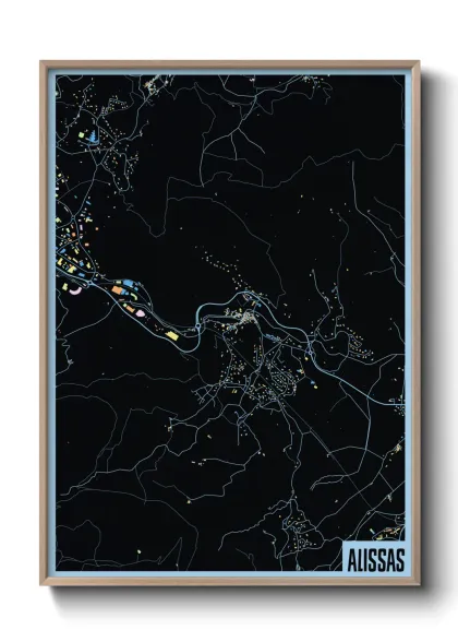 Une affiche de carte sur Alissas