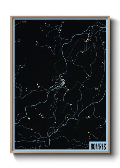 Une affiche de carte sur Boffres