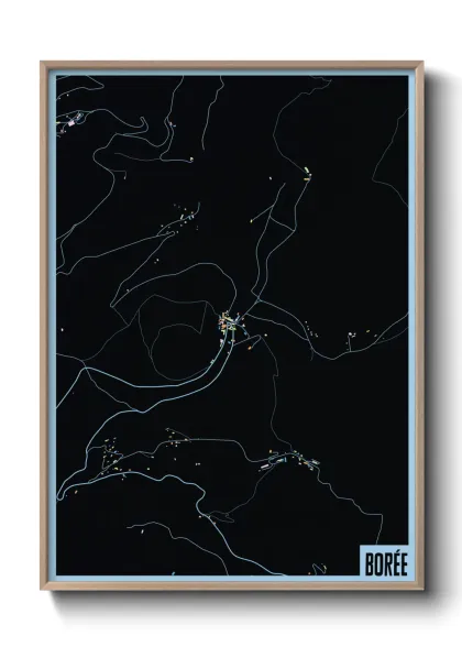 Une affiche de carte sur Borée