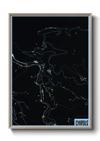 Une affiche de carte sur Chirols