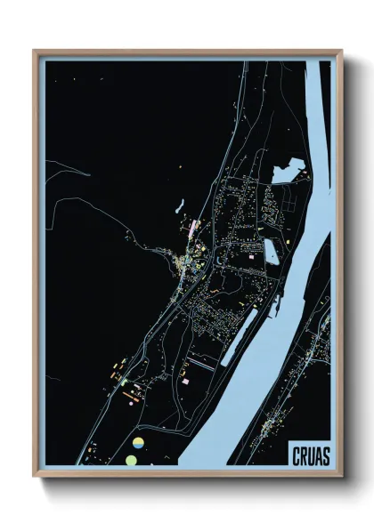 Une affiche de carte sur Cruas