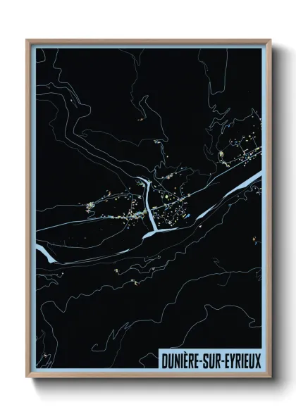 Une affiche de carte sur Dunière-sur-Eyrieux