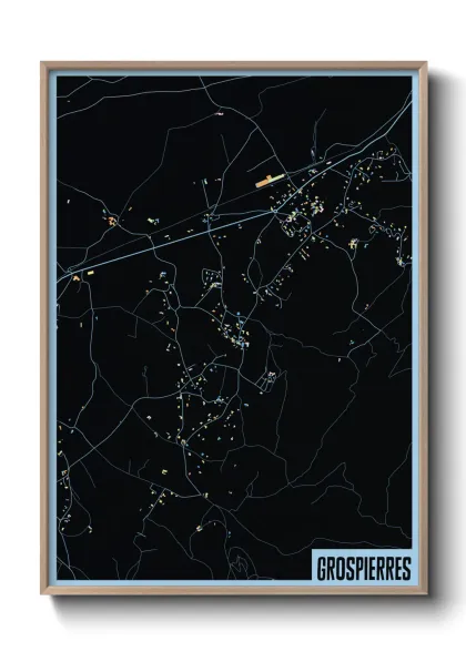 Une affiche de carte sur Grospierres