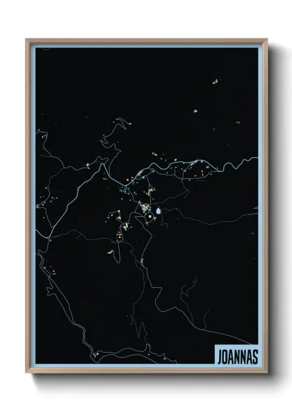 Une affiche de carte sur Joannas