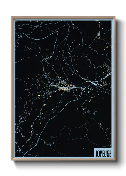 Une affiche de carte sur Joyeuse