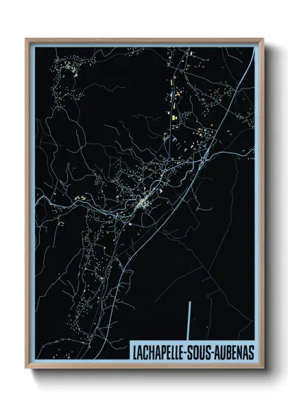 Une affiche de carte sur Lachapelle-sous-Aubenas
