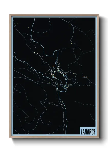 Une affiche de carte sur Lanarce