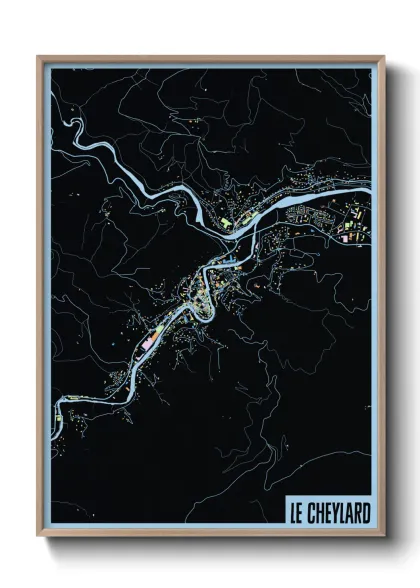 Une affiche de carte sur Le Cheylard