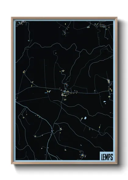 Une affiche de carte sur Lemps
