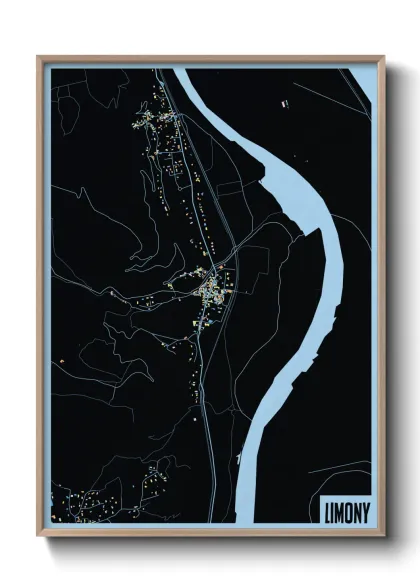 Une affiche de carte sur Limony