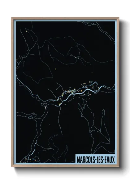 Une affiche de carte sur Marcols-les-Eaux