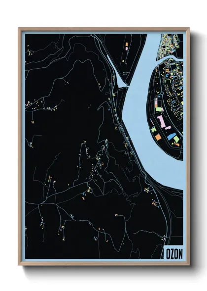 Une affiche de carte sur Ozon