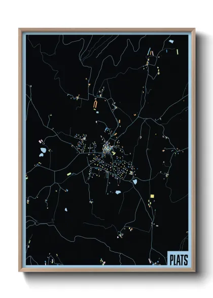 Une affiche de carte sur Plats