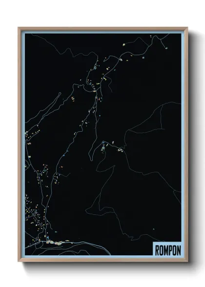 Une affiche de carte sur Rompon